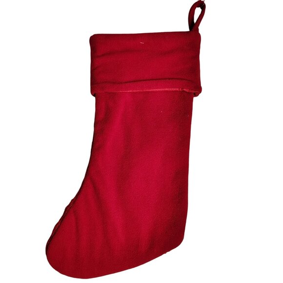 Holiday Time 19 inch Red Knit Embroidered Monogram Initial K Christmas Stocking - Picture 4 of 4